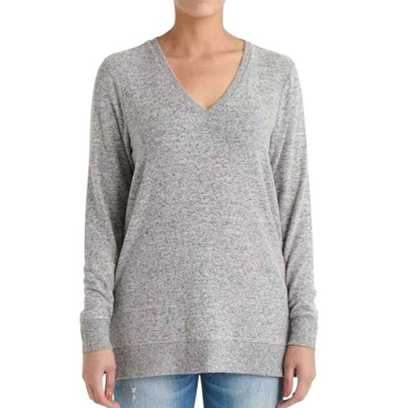 LUCKY BRAND GRAY V-NECK TUNIC SZ.S EUC. - Picture 1 of 8